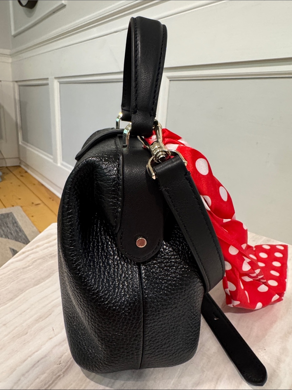 Kate Spade New York Bag Small Remedy Black Leather Top-Handle Crossbody Bag EUC - Picture 9 of 17
